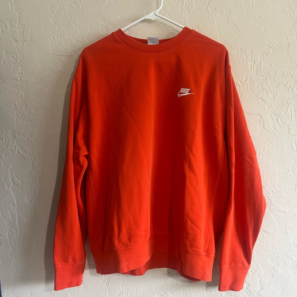 Orange Nike crew neck